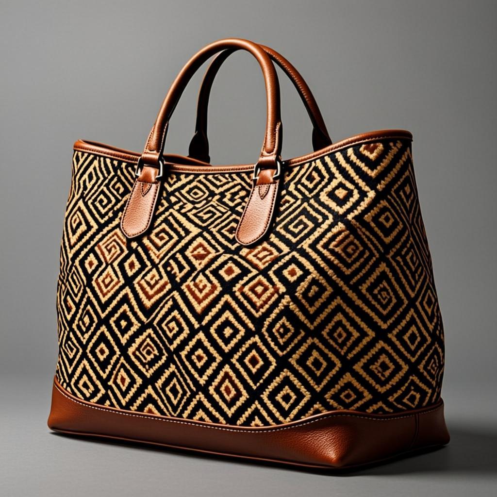 Sac Afro Tressé Cognac